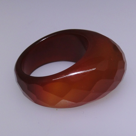 Solid faceted Carnelian ring, size: 7.25 NWOT - Picture 4 of 4